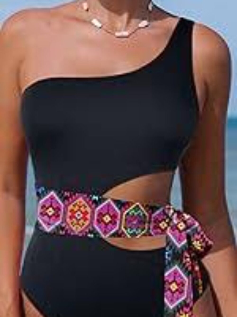 Cupshe Black Cutout One Piece Swimsuit NWT